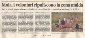 pulizia di Mola dai volontari