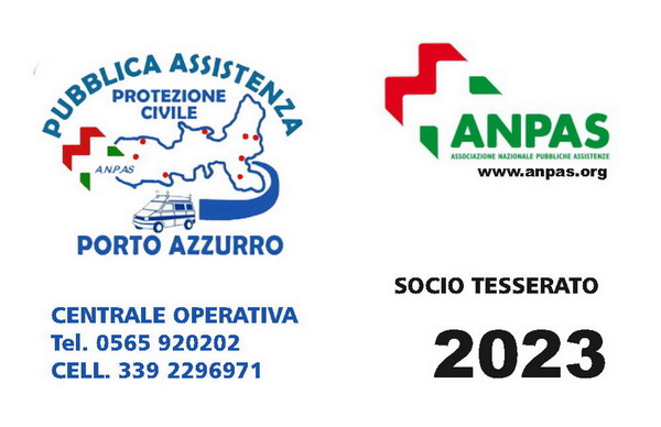 Tesseramento 2023 Pubblica Assistenza Porto Azzurro